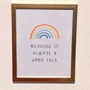 Reading is always a good idea canvas poster